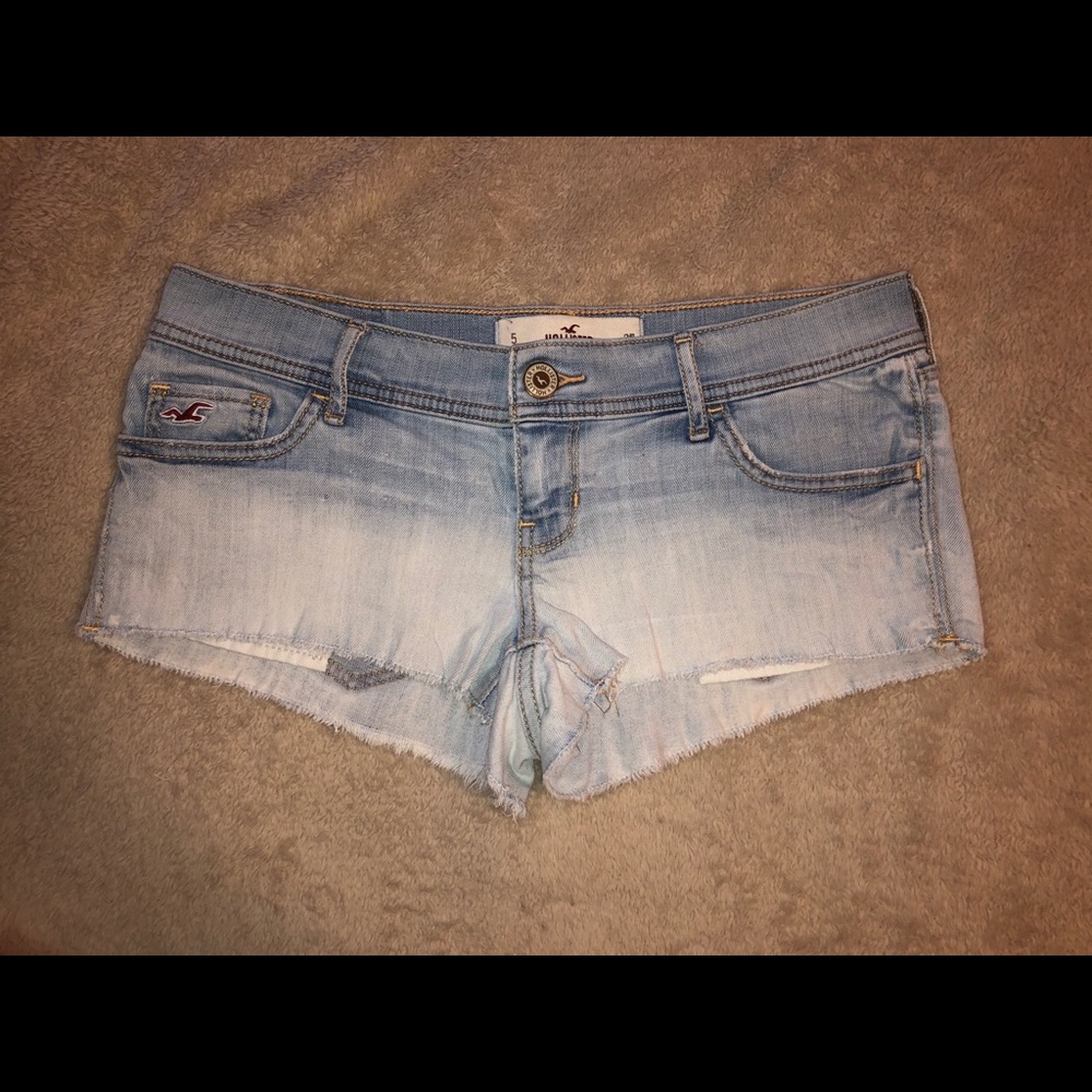 Light Blue Ombré Hollister Jean Shorts